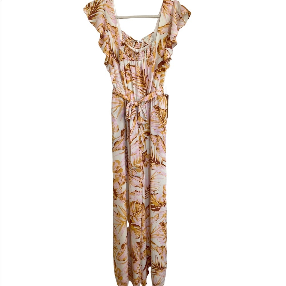 June & Hudson Floral Wide Leg Jumpsuit